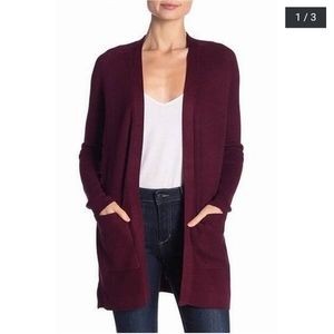 Devotion By Cyrus Women's Knit Cardigan Burgundy Small Sweater